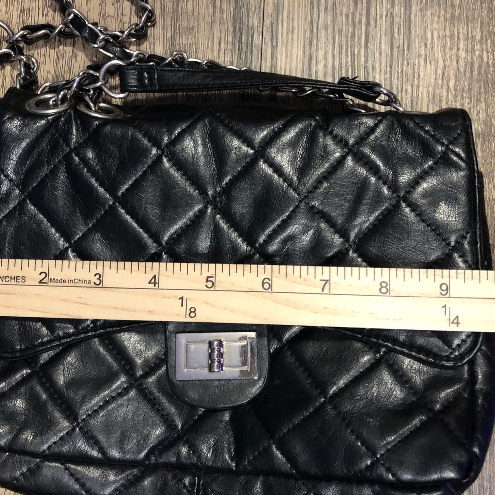 Black Faux Leather Bag - Picture 3 of 8
